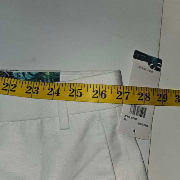 Cubavera Linen Blend Pants Men's 54x30 White NWT Big & Tall Flat Front Resort - Picture 6 of 9